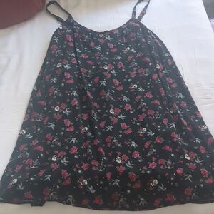 Torrid Black and Pink Floral Mini Dress